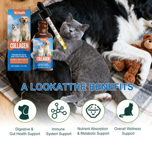 Коллагеновые капли для животных 60 мл с пробиотиками, натуральные ингредиенты, для здоровья кожи, шерсти и суставов, оптовая продажа от производителя, OEM - Product Image 6