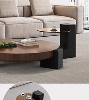 Table basse à la mode une pièce ensemble de Table basse moderne de luxe Table à thé ronde design pour salon meubles de maison
