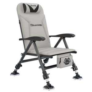 Chaise de pêche pliable et inclinable DRAGONEARS avec dossier réglable et poche latérale pour une utilisation en extérieur - Product Image 6