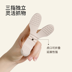 FaSoLa Heat Insulated <b>Silicone</b> Thumb Gloves For Kitchen Oven <b>Baking</b> Microwave High Temp Resistance Burn Proof - Product Image 3