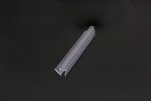 Pvc <strong>Clear</strong> Plastic F Type Curved Glass Shower <strong>Door</strong> Seal <strong>Strip</strong> Applicable for 5mm, 6mm,8mm,10mm and 12mm - Product Image 3