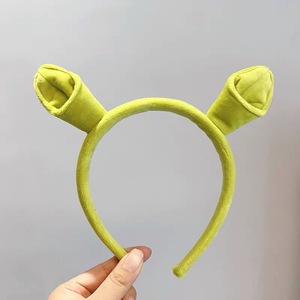 Suministros para fiestas Green <span class=keywords><strong>Shrek</strong></span> Hairpin Ears Diadema Head Circle Halloween Kids Adult <span class=keywords><strong>Show</strong></span> Hair Hoop Hairbands - Product Image 3