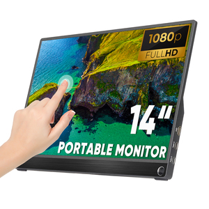 14 inch xách tay máy tính xách tay Dual LCD Monitor màn hình cảm ứng 1080P IPS màn hình hiển thị với đứng bên ngoài thứ hai màn hình cho máy tính xách tay - Product Image 1