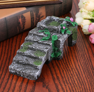 Decoración Para acuario de montaña, <span class=keywords><strong>puente</strong></span> de <span class=keywords><strong>cueva</strong></span>, accesorios para pecera, Tortuga, terraza - Product Image 5