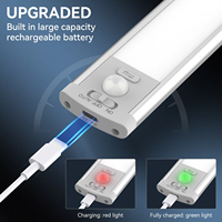 Veilleuse LED ultra-mince à auto-adhésif, design moderne, capteur de présence humaine, lampe pour cuisine, pour éclairage de cave à vin, éclairage de placard