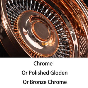 <b>Polished</b> Gloden Forged Wire Wheel 6061 Structure 20 Inch 22 Inch 24 Inch 26 Inch Custom Passenger <b>Car</b> Wheels - Product Image 2