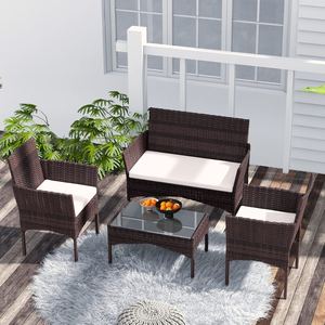 أثاث للحدائق من الخيزران أريكة أخذ العينات الجوفية مجموعة - Product Image 6