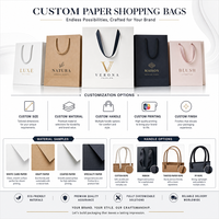 Sacs cadeaux en papier avec logo personnalisé, sacs shopping en papier de luxe, fourniture directe d'usine pour les boutiques et l'emballage de cadeaux