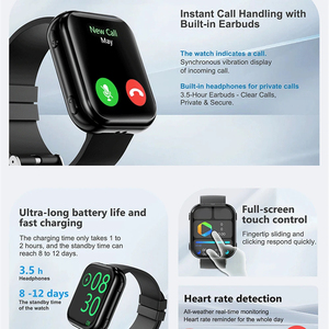 2026 นาฬิกาอัจฉริยะแฟชั่น 2 in <span class=keywords><strong>1</strong></span> รุ่นใหม่ พร้อมหูฟัง TWS ในตัว นาฬิกาออกกำลังกาย กันน้ำ รองรับการโทรผ่านบลูทูธ ฟังเพลง ดูแลสุขภาพ - Product Image 6