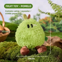 Fruit Series Eco-vriendelijk katoenen pluche knuffel speeltje voor huisdieren, makkelijk schoon te maken, zacht, huidvriendelijk katten speeltje, knisperend papier, interactief, voor de tanden