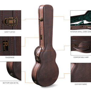 Rm gros Instrument de musique étui en bois solide étanche haute qualité étui en bois pour <span class=keywords><strong>Les</strong></span> <span class=keywords><strong>Paul</strong></span> <span class=keywords><strong>guitare</strong></span> électrique étui sac - Product Image 6