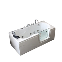 Baignoire balnéo carrée avec porte vitrée, jets de massage SPA, robinet de douche, pour usage intérieur