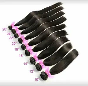 100% jungfräuliches brasilia nisches Haar Indian Temple Virgin Remy Hair 100% unverarbeitete Echthaar verlängerung zum günstigen Preis