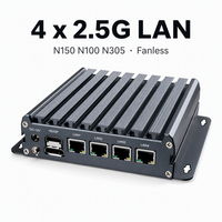 كمبيوتر صناعي صغير الحجم مع منفذي شبكة LAN و2*COM، معالج إنتل الجيل 14 طراز 125H 225H 155H 255H، ذاكرة DDR5 مزدوجة، PCIe4.0، يثبت على قضبان DIN، كمبيوتر X86