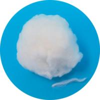 Fibre Bi-composante PLA 4D 51mm, Fibre Biodégradable pour Remplissage
