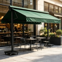 Auvent électrique rétractable moderne double face en aluminium de 10 m, parasol pliant pour restaurant