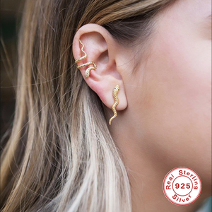 ROXI Creativo S925 Sterling Silver Freddo Del Serpente Orecchio Clip su Orecchini per Le Donne - Product Image 4