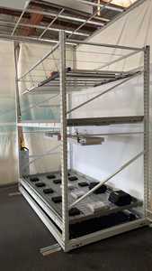 Sistema hidropónico de flujo de reflujo ABS ajustable Banco rodante de invernadero de semillero de fácil montaje Tamaño pequeño - Product Image 3