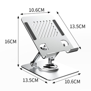 Adjustable Aluminum Alloy Tablet <b>PC</b> <b>Stand</b> 10.6x13.5cm Foldable Desk Mount for Phone Pad Support - Product Image 1