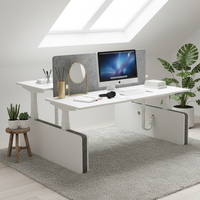 Bureau électrique moderne à hauteur réglable Table d'ordinateur 4 pieds pour bureau assis Table de bureau électrique