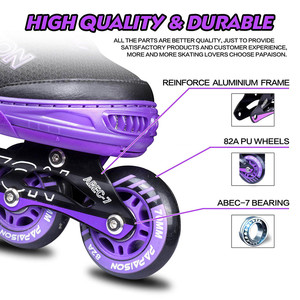 Màu Tím Trắng Màu Mô Hình Mới Thiết Kế Giày Trượt Con Lăn Nội Tuyến Sản Xuất Tại Trung Quốc RTS - Product Image 3