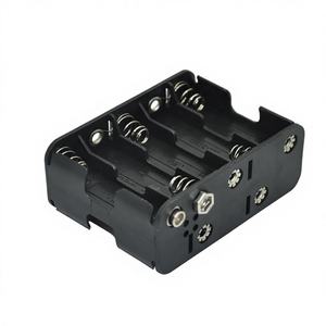 10X1.5V Zwart Plastic Aa UM-3 Batterijhouder Doos Opslag Met Zwart Rood Lood Draad Of 9V Batterij Snap Connector - Product Image 4