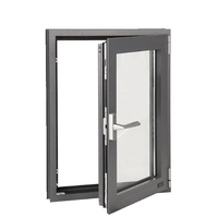 Ventanas y Puertas Abatibles de Aluminio con Marco Horizontal HC, Vidrio Templado Insonorizado, Persiana para Uso en Exteriores, Baños y Hoteles