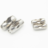 100 pièces 1.5 /2.0 /2.4 /3.2/4/5mm perles boule connecteurs de chaîne fermoirs DIY bijoux chaînes accessoires fabrication de colliers fournitures