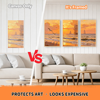 Lot de 3 toiles encadrées 10x20 pouces, ensemble de toiles pré-encadrées |   Mélange coton-lin (400 g/m²), prêt à accueillir les peintures à l'huile et acryliques