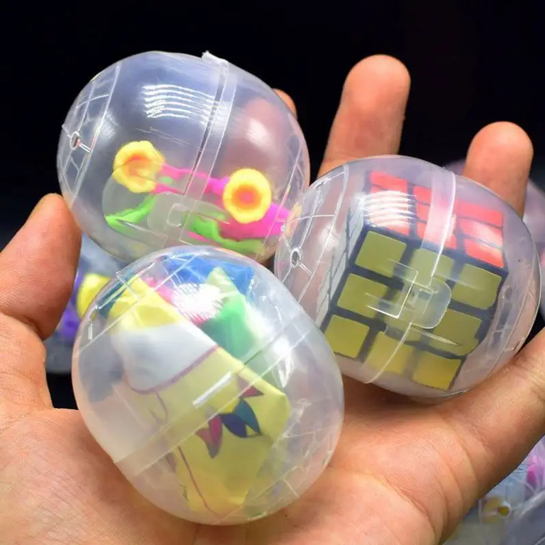 ของเล่นแคปซูลพลาสติกขนาดเล็กราคาถูกเซอร์ไพรส์ไข่แคปซูลไข่กล่องของเล่นสำหรับเครื่องหยอดเหรียญ