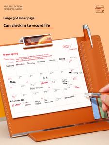 Juego de regalo de calendario de escritorio de mesa de Año Nuevo 2025 promocional con bolígrafo personalizado para empleados, juego de regalo <span class=keywords><strong>corporativo</strong></span> de negocios de empresa - Product Image 3