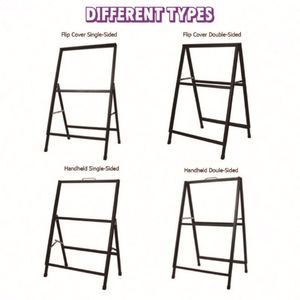 Soporte de póster tipo caballete para exteriores, soporte publicitario para acera, soporte de suelo para letreros LED, marco para menús y pósteres. - Product Image 2