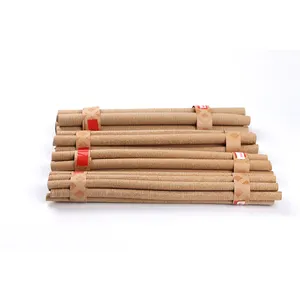 Custom Logo China Supplier Crepe Paper Corrugated Pipe Natural Brown Crepe Paper Tube
