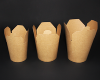 Boîtes à nouilles en papier kraft jetables personnalisées de 750 ml/1000 ml, contenants à emporter écologiques et compostables pour les pâtes et la restauration rapide