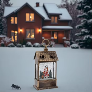 Лидер продаж, светодиодное освещение Санта-Клауса, пластиковая водяная лампа, Снежный шар, музыкальный Рождественский фонарь, украшения для дома, вечеринки, на батарейках - Product Image 6