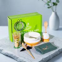 Ensemble de cérémonie du thé Matcha japonais traditionnel, 4/5/7/8 pièces, bol à Matcha en céramique, fouet en bambou, support pour fouet, 600 ml, kit cadeau