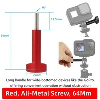 Vis à poignée en T en aluminium fileté en acier inoxydable, vis GoPro à serrage manuel M5 pour poignée