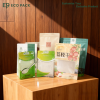 Sacs d'emballage alimentaire en papier kraft plastique personnalisés ECOPACK, style sac, film composite en rouleau, sac sous vide, sac à fermeture éclair, sac debout
