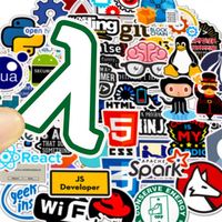 50pcs autocollants de programmation pour développeurs, codeurs, programmeurs, hackers, geeks et ingénieurs, autocollants de développeur pour ordinateur portable