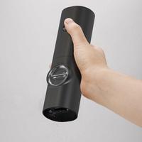 Ensemble de moulin à sel et poivre électrique, alimenté par batterie avec lumière LED, grosseur réglable, démarrage à un bouton en ABS noir