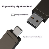 Nouvelle clé USB 2.0 OTG pour téléphone portable, type C rotatif, métal, cadeau créatif, 16G-128G, garantie 1 an, vente en gros