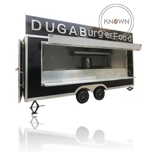5M Mobile Concession BBQ Kitchen Food Trailers Fully Equipped US Standards Customized Coffee Truck