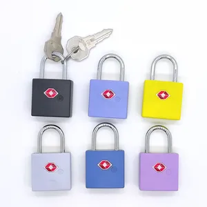 Promotional Top Quality Customized ABS Plastic Cover Small Brass Luggage Padlock With Key