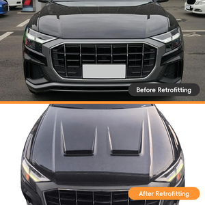 Kit carrosserie pour Audi Q8 2019-2024 : modification et amélioration, pare-chocs avant en fibre de carbone, capot moteur, protection moteur. - Product Image 2