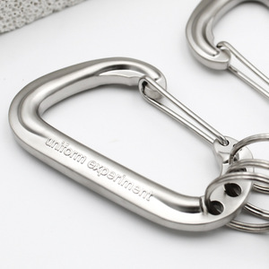 Moschettone in Acciaio al Carbonio di Alta Qualità con Finitura Liscia per Alpinismo e Attività Sportive all'Aperto con Anello Portachiavi - Product Image 2