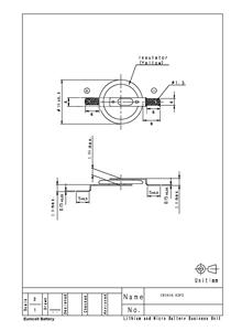 CR16163Vボタンバッテリーコインセル<span class=keywords><strong>CR1616</strong></span>はんだピン付きタブタグ脚足接触 - Product Image 4