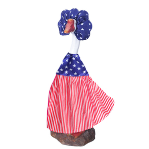 Jour <span class=keywords><strong>de</strong></span> l'indépendance/Memorial Day Goose Outfits <span class=keywords><strong>Décoration</strong></span> 4th july Porche Statue 23 pouces Extérieur Jardin Patio Party Art Decor - Product Image 1