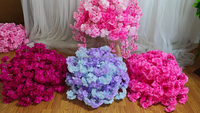 EG-FB001 Boule de fleurs rouge vif pour mariage en plein air, ambiance romantique, arrangement floral pour mariage