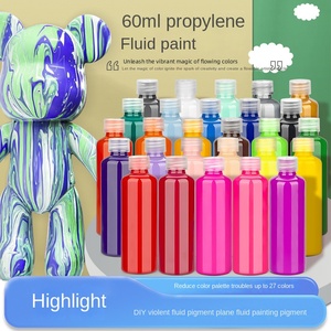 สีอะคริลิค Fluid Bear ขนาด 30/60/120/500/1000/2000 มล. 44 สี สีอะคริลิคไหลง่ายสำหรับงานเพ้นท์แบบ Fluid Painting Bear - Product Image 1