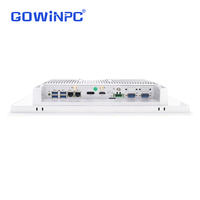 GOWINPC PC Industrial Todo en Uno de 15.6 Pulgadas, Windows 10, Intel Celeron, SSD+HDD, Salidas de Video Duales (+ DP), Diseño sin Ventilador